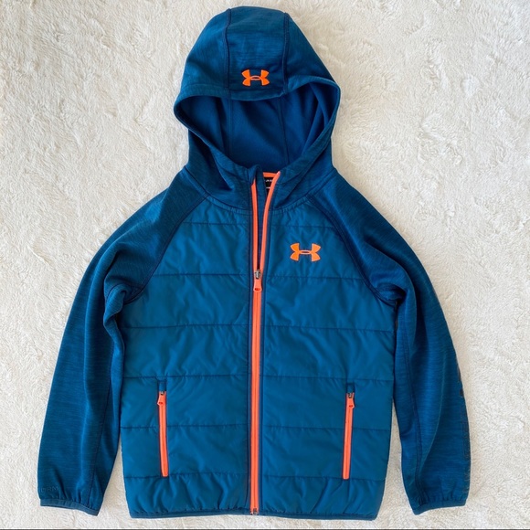 orange under armour jacket